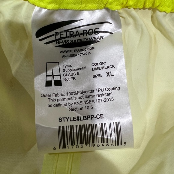 NEW Men’s Petra Roc Hi-Viz Rain Pants | Size Large - Picture 3 of 3